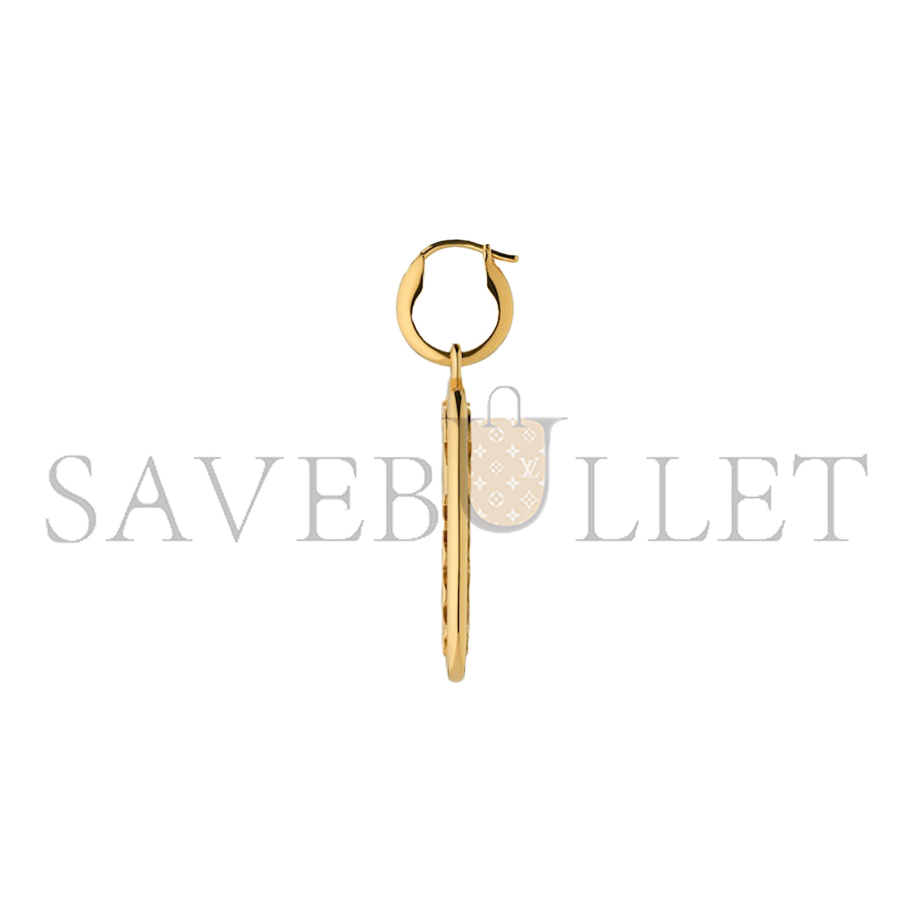 GUCCI HOOP EARRINGS WITH GUCCI SCRIPT 796874I46008005 GUCCI HOOP EARRINGS WITH GUCCI SCRIPT 796874I46008005